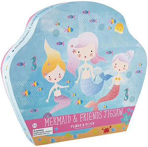 40 Pc Jigsaw Puzzle in Shaped Box- Mermaid & Friends