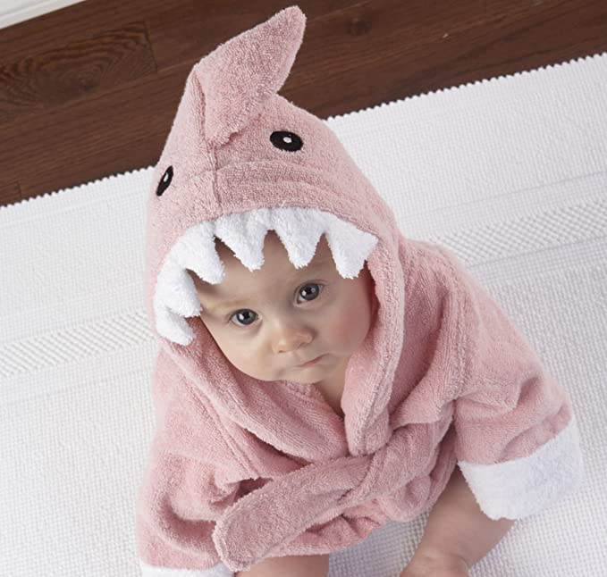 Shark Pattern Robe Shark Robe Pink – Nana’s A Children’s Shop
