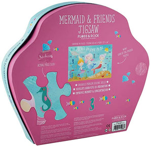 40 Pc Jigsaw Puzzle in Shaped Box- Mermaid & Friends