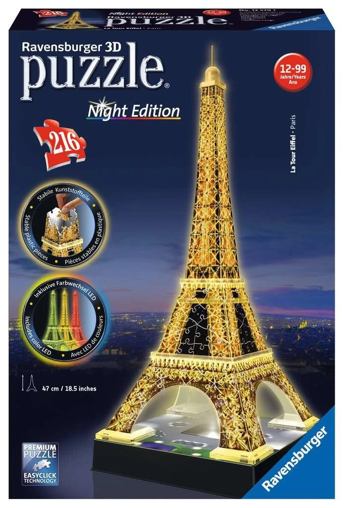 Eiffel Tower- Night Edition 216 Piece Puzzle