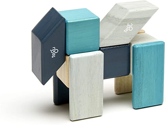 24-Piece Magnetic Wooden Block Set Blues
