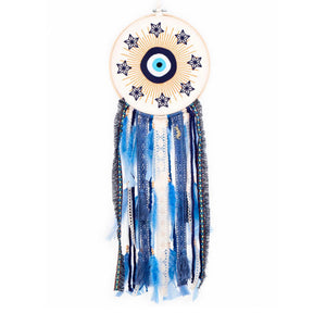 Blue Star Stitched Dreamcatcher 9”